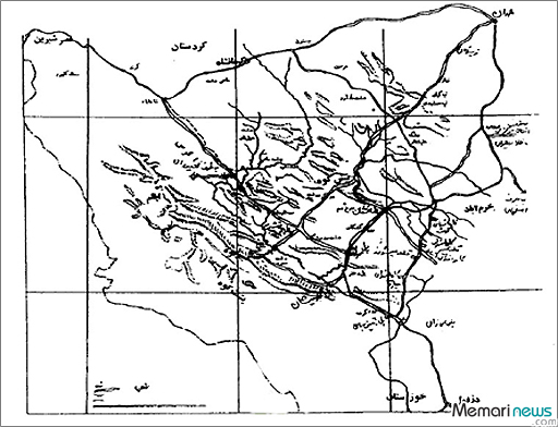  راه‌های باستانی لرستان، منبع:مجله اثر، شماره 35،1382،ص:246.